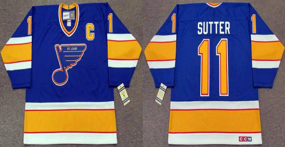 2019 Men St.Louis Blues 11 Sutter blue CCM NHL jerseys